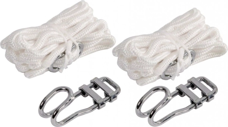 Sada pro zavěšení houpací sítě s ocelovými háky a lany