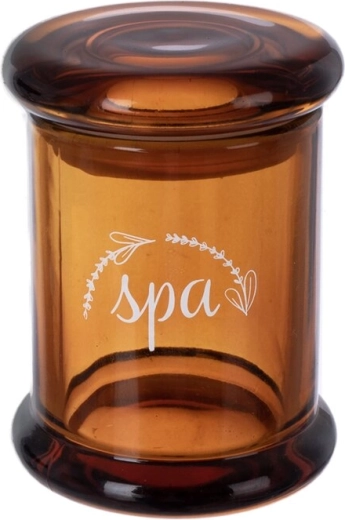 Kosmetická dóza z hnědého skla SPA s víčkem 60 ml