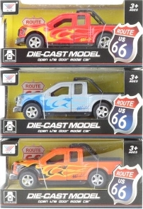 Kovový jeep na zpětný chod s otevíracími dveřmi