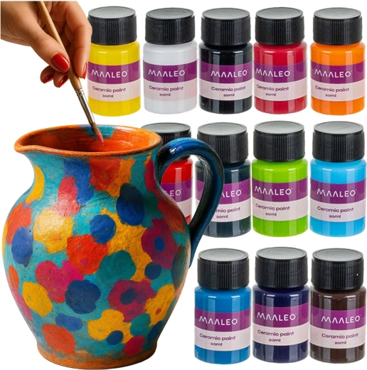 Maaleo sada barev na sklo a keramiku 12 barev (12×20 ml)