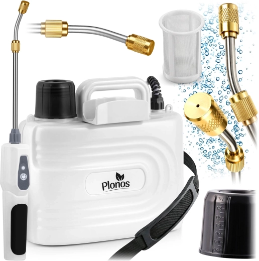 Akumulátorový tlakový postřikovač 5 l s regulovatelnou mosaznou tryskou PLONOS