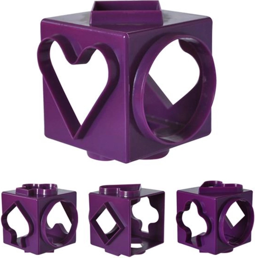 Plastová vykrajovátka na cukroví TORO – kostka 6v1