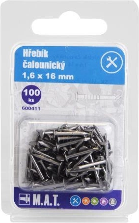 Čalounické hřebíky 16 × 1,6 mm, 100 ks