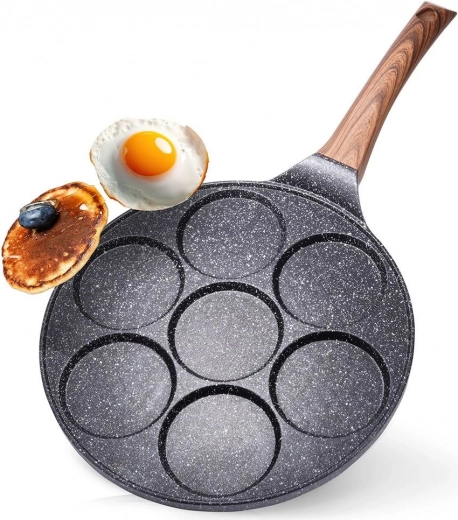 Granitová pánev na vejce 7 otvorů BLACK&WOOD 26 cm