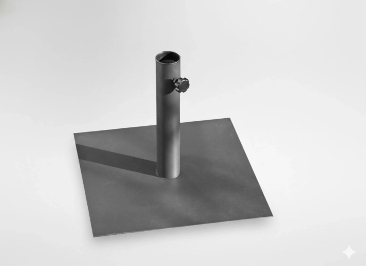 Kovový stojan na slunečník 40 × 40 cm šedý