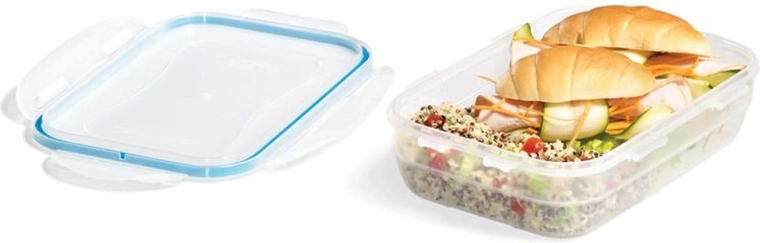 Dóza na potraviny EASY MATCH obdélníková 850 ml, tyrkysová