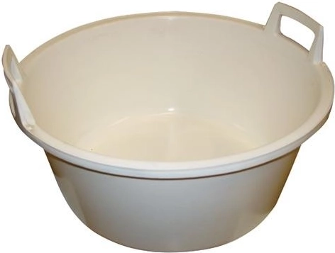 Plastový škopek s uchy 49 cm, bílý, 25 l