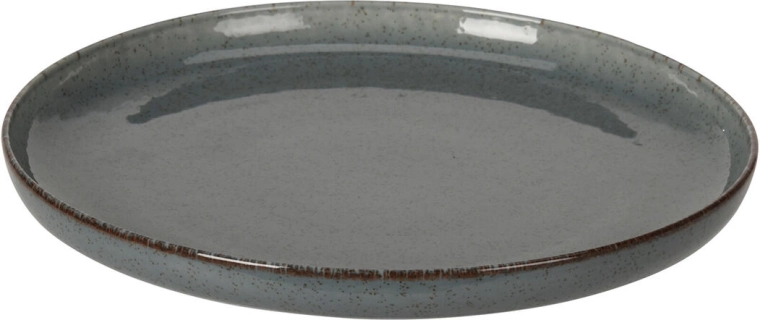 Dezertní porcelánový talíř 19 cm s hnědým lemem