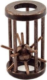 Kovový hlavolam ježek v kleci