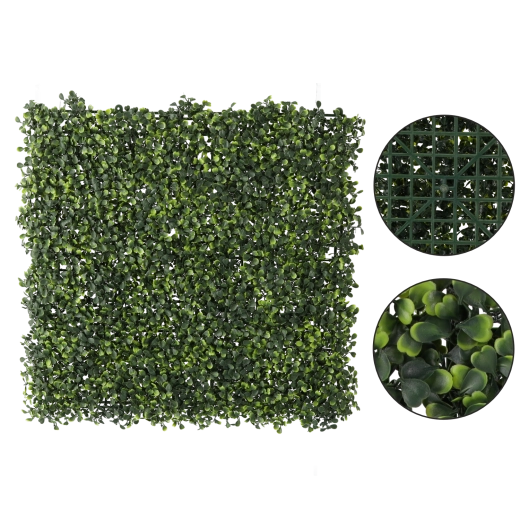 Dekorativní panel z umělého zimostrázu 50 × 50 cm