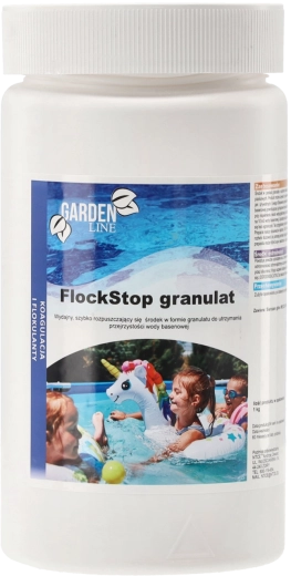 FlockStop granulát 1 kg – koagulační přípravek pro křišťálově čistou bazénovou vodu