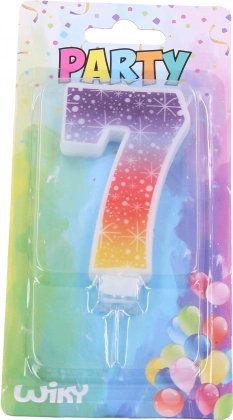 Párty svíčka číslo 7 Hvězdy