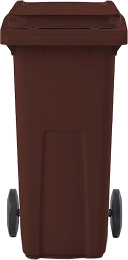 Hnědá popelnice na odpad 120 l z odolného plastu