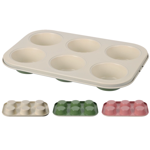 Forma na muffiny LA CUCUNO 26 × 18 cm, nepřilnavá ocel, 12 ks