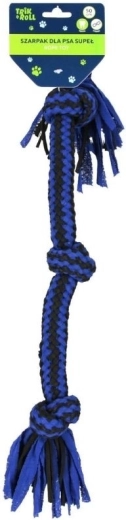 Trhač uzel modrý – bavlněné přetahovadlo pro psa 50 cm