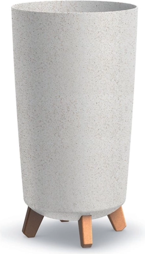 Květináč Gracia Tubus Slim Eco Wood 19,5 cm – bílý