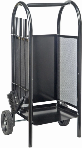 Krbový koš s vozíkem a nářadím, ocel, 82,5 cm