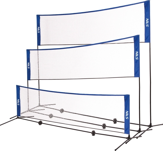 Skládací síť 3v1 pro badminton, tenis a volejbal NILS EXTREME NT7111