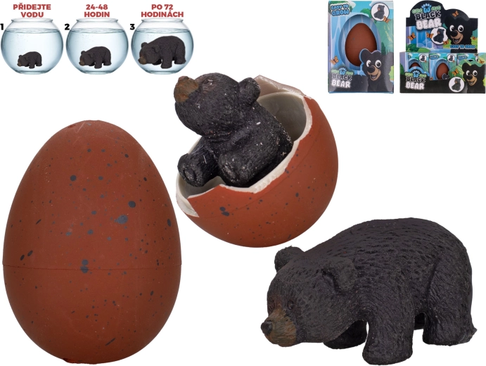 Líhnoucí a rostoucí černý medvěd – interaktivní vajíčko do vody
