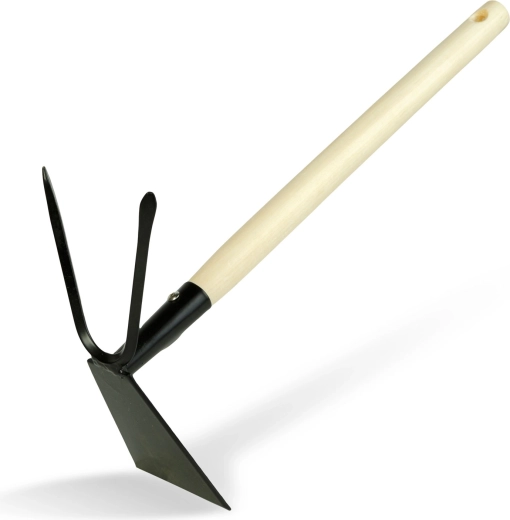 Zahradní dvoufunkční motyka s dřevěnou rukojetí 50 cm