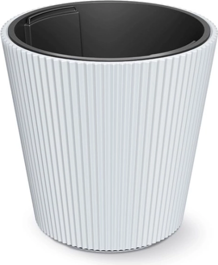 Květináč s vkladem Milly 34,9 cm bílý