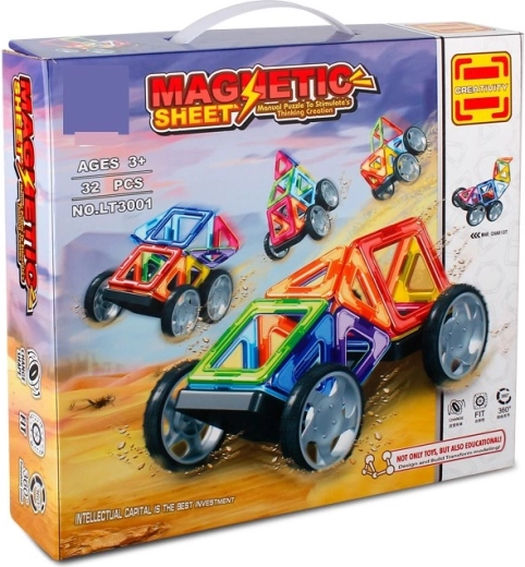 Magnetická stavebnice Magnetic Sheet – 32 dílků