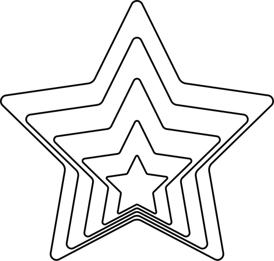 Orion vykrajovátka na cukroví hvězda 1,5–7,5 cm - 5 ks
