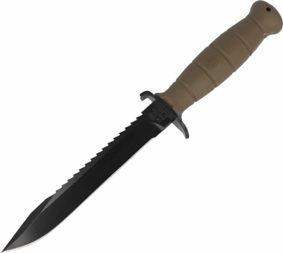 GLOCK FM81 survival nůž Dark Earth s pilkou, 16,5 cm