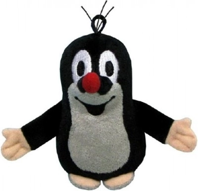 Plyšový krtek s poutkem 8 cm