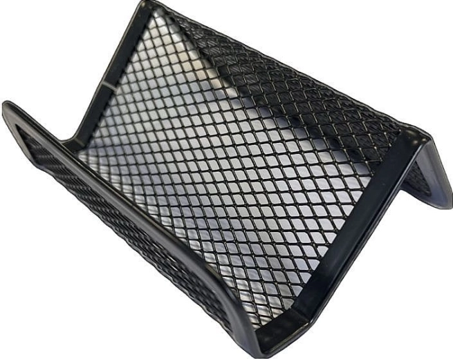 Kovový stojánek na vizitky ICO – černý