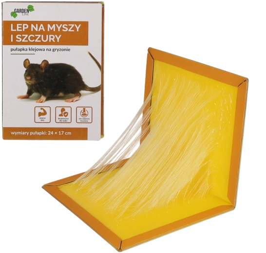 Lepová past na myši a potkany 24 × 17 cm