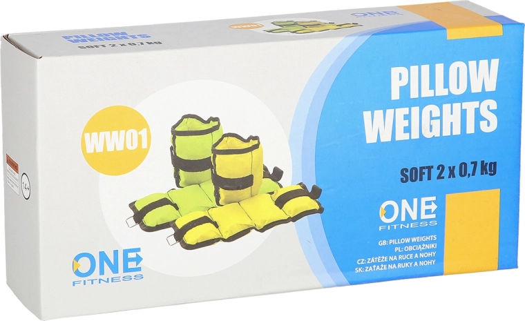 Zátěže na zápěstí a kotníky ONE FITNESS WW01 2 × 0,7 kg – zelené