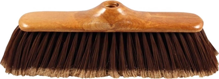 Smeták s imitací dřeva 28 cm, plast, hrubý závit