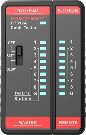 Tester kabelů Habotest RJ45/RJ11 Kompaktní
