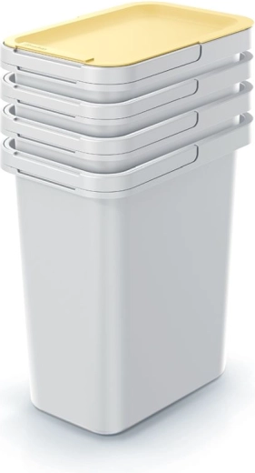 Sada třídicích košů na odpad 4×12 l Prosperplast Systema Set