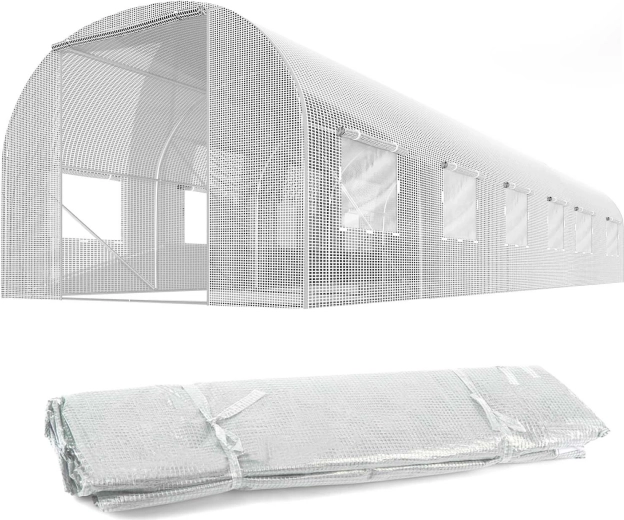 Bílý kryt na zahradní fóliovník 3 × 6 m PLONOS