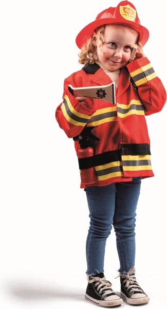 Dětský hasičský kostým BIGJIGS TOYS s doplňky
