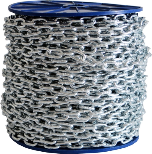 Krátkočlánkový ocelový řetěz 60 m, 3,9 mm