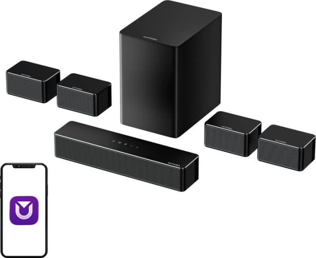 Soundbar ULTIMEA Poseidon D70 se subwooferem a 7.1 surround