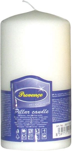 Parafínová svíčka válec bílá 6,3 × 12,5 cm