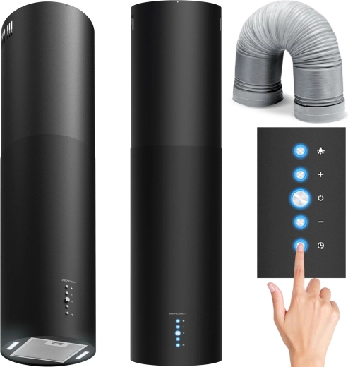 Ostrůvkový odsavač par 35 cm BERDSEN BT-221, černý