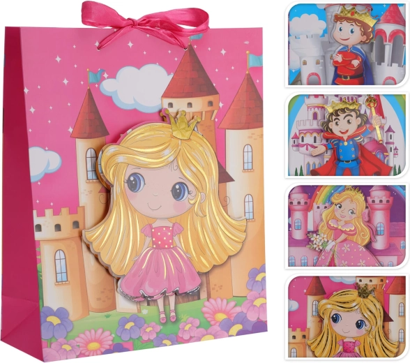 Dárková taška 3D dětská 40 × 30 × 12 cm, mix dekorů