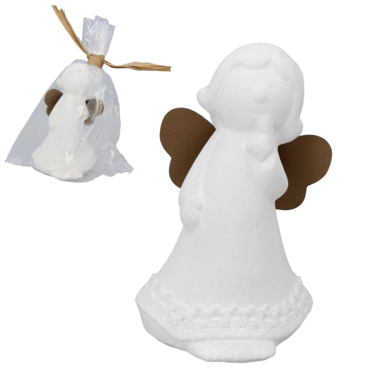 Dekorativní anděl s květinou 11 cm