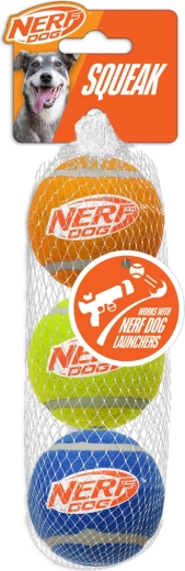 Nerf Dog pískací tenisové míčky pro psy 3 ks