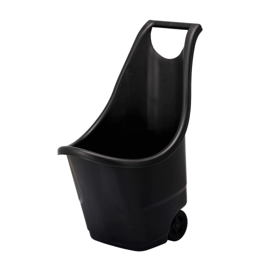 Multifunkční zahradní vozík s koly 50 l černý