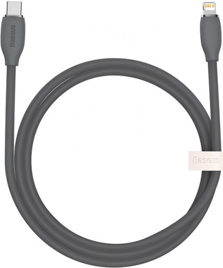 Baseus silikonový rychlonabíjecí kabel USB-C na Lightning 20W 1,2 m černý