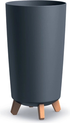 Květináč na nožkách Gracia Tubus Slim 24 cm antracit