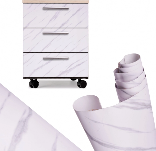 Samolepicí fólie bílý mramor Jazz 1,22 × 50 m