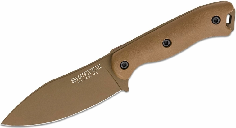 KA-BAR Becker Nessmuk univerzální nůž 11 cm, pískově hnědý, Zytel, polymerové pouzdro