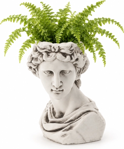 Dekorační poprsí Apollo – květináč 25,5 × 20,5 × 31,5 cm